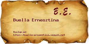 Buella Ernesztina névjegykártya